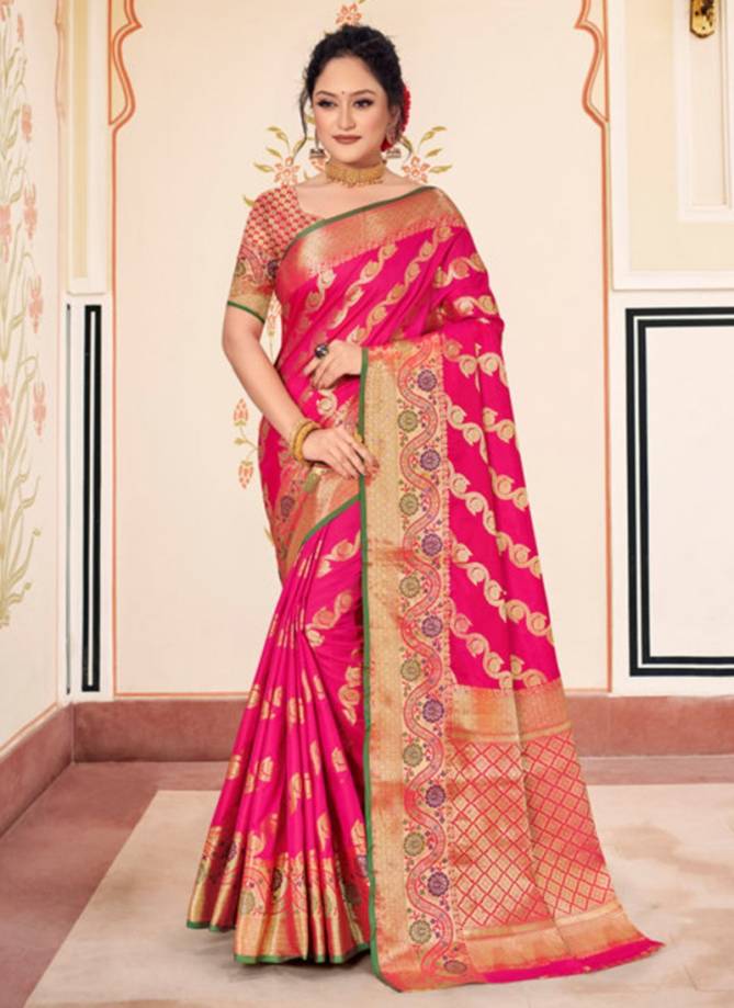 SANGAM JUHI SILK Fancy Designer Festive Wear Banarasi Silk Saree Collection